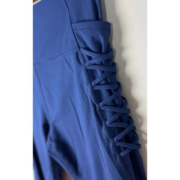 All in Motion Navy Blue High Rise Crisscross Side Leggings & Bra Size L Women’s - Picture 6 of 10